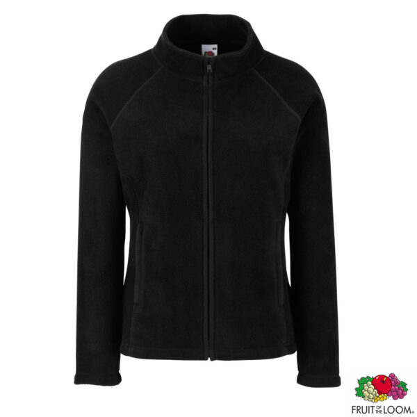 Толстовка 'Lady-Fit Full Zip Fleece' (Fruit of the Loom), 0620660 - Чорний, M